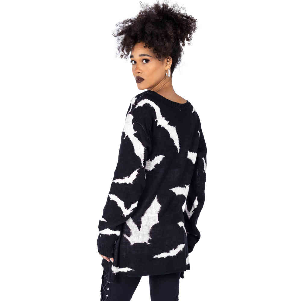 Heartless - Rulehe Night Jumper - Black/White